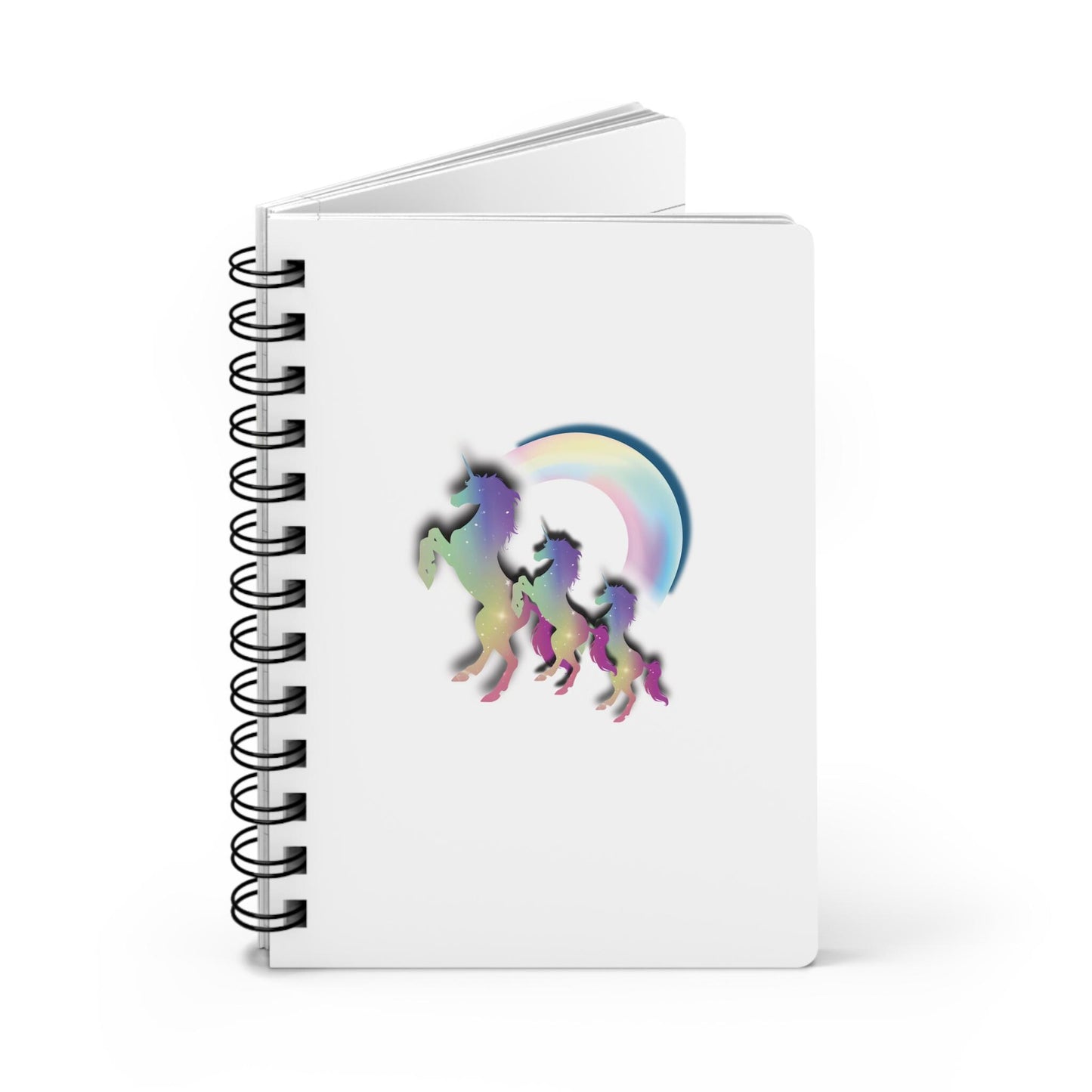 Unicorn Spiral Journal: Rainbow Art Diary, Glittery Gift