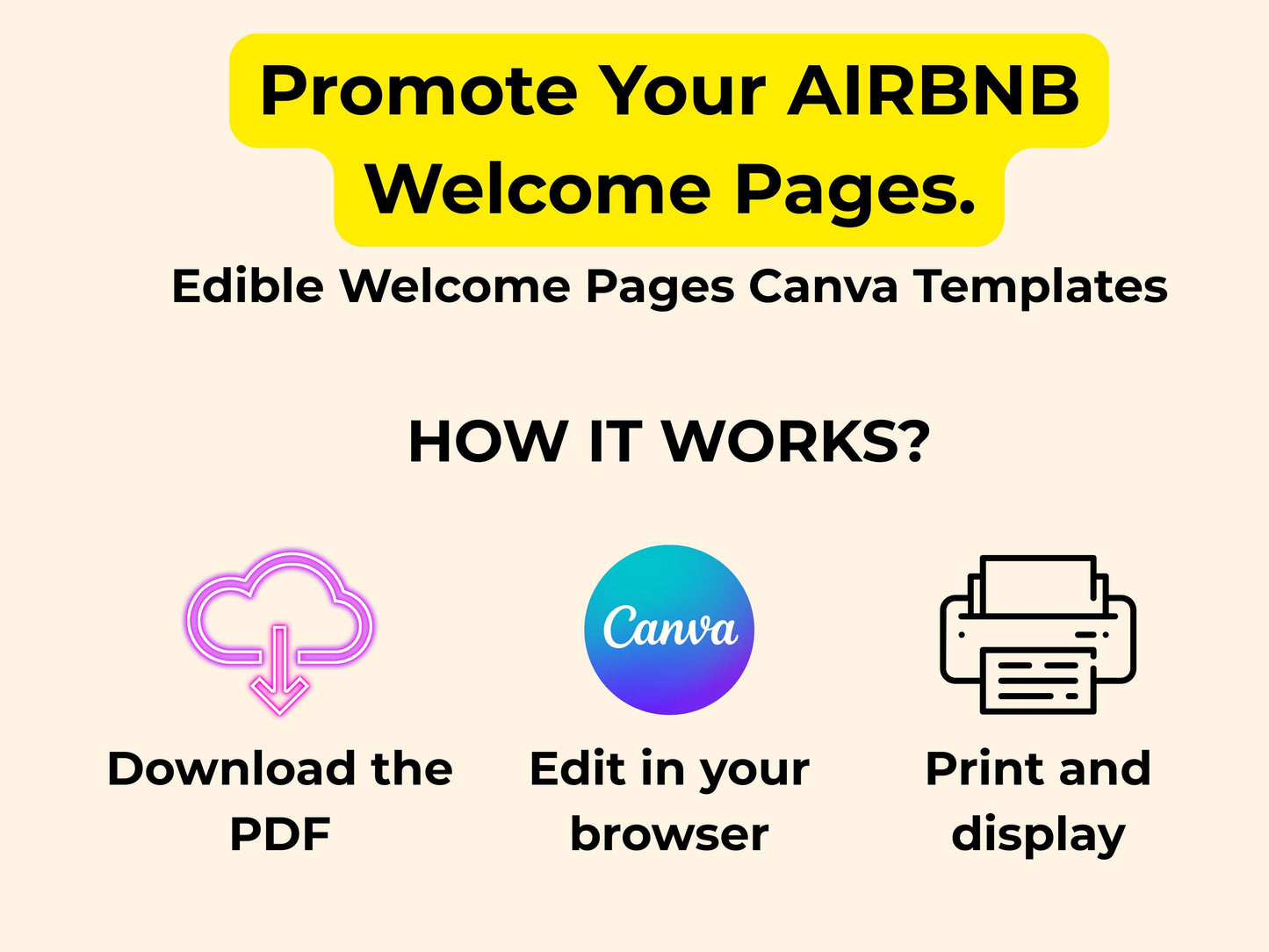 Airbnb Host Printable Bundle: Modern, Beach & Rustic Digital Templates for Vacation Rentals