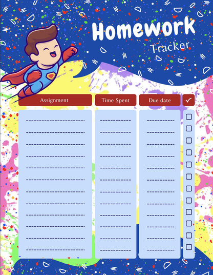 Kids Planner Bundle: Homeschool Organizer with Coloring Pages (Digital Download)