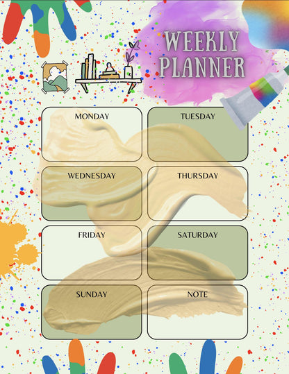 Kids Planner Bundle: Homeschool Organizer with Coloring Pages (Digital Download)