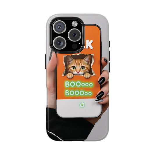 Playful Cat Peek Phone Case: Durable Lexan Plastic Cover for Feline Enthusiasts