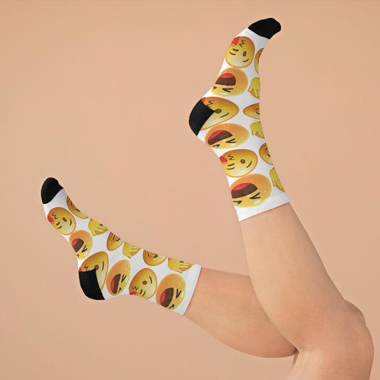 Emoji Socks: Recycled Poly Blend, Funny Novelty Gift