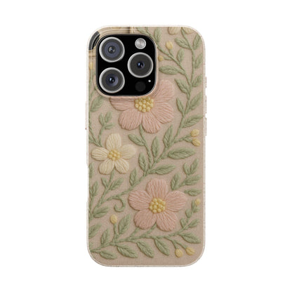 Eco-Friendly Floral Phone Case, Sustainable Phone Cover, Nature-Inspired Tech Accessory, Biodegradable Case for Nature Lovers, Gift for Her