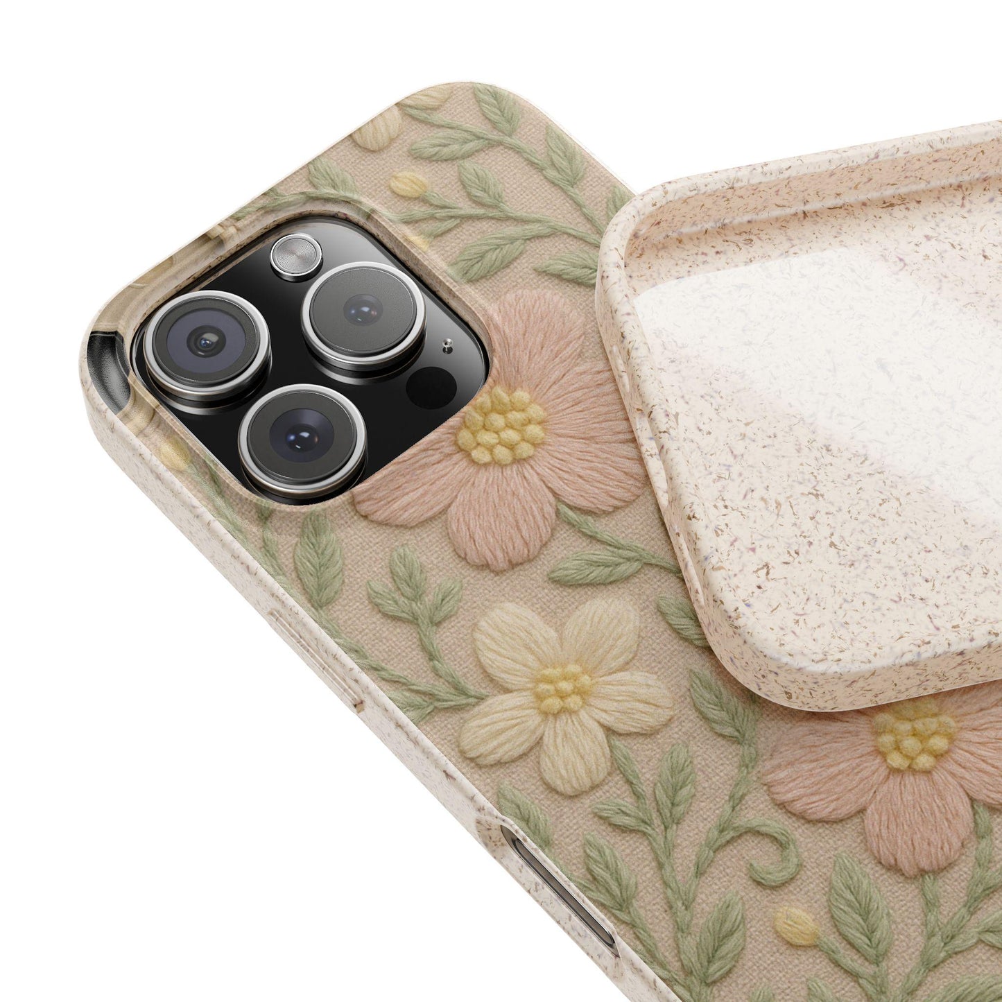 Eco-Friendly Floral Phone Case, Sustainable Phone Cover, Nature-Inspired Tech Accessory, Biodegradable Case for Nature Lovers, Gift for Her