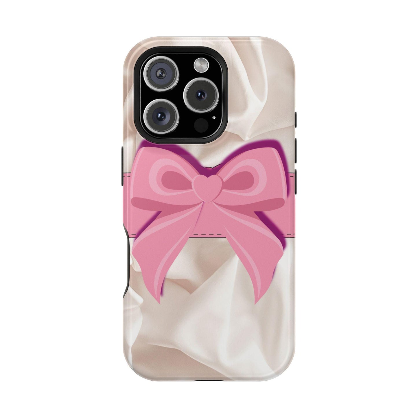 Pink Bow Magnetic Phone Case: Stylish Magsafe Compatible Cover