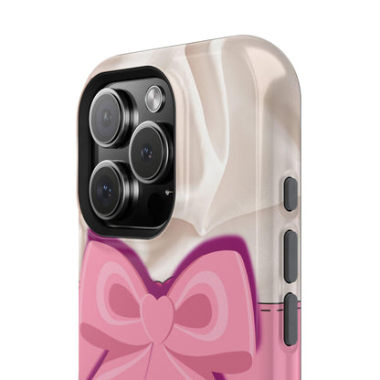 Pink Bow Magnetic Phone Case: Stylish Magsafe Compatible Cover