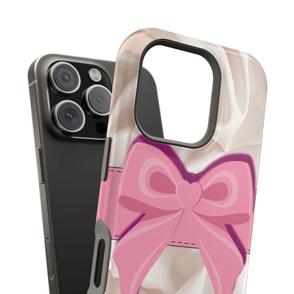 Pink Bow Magnetic Phone Case: Stylish Magsafe Compatible Cover