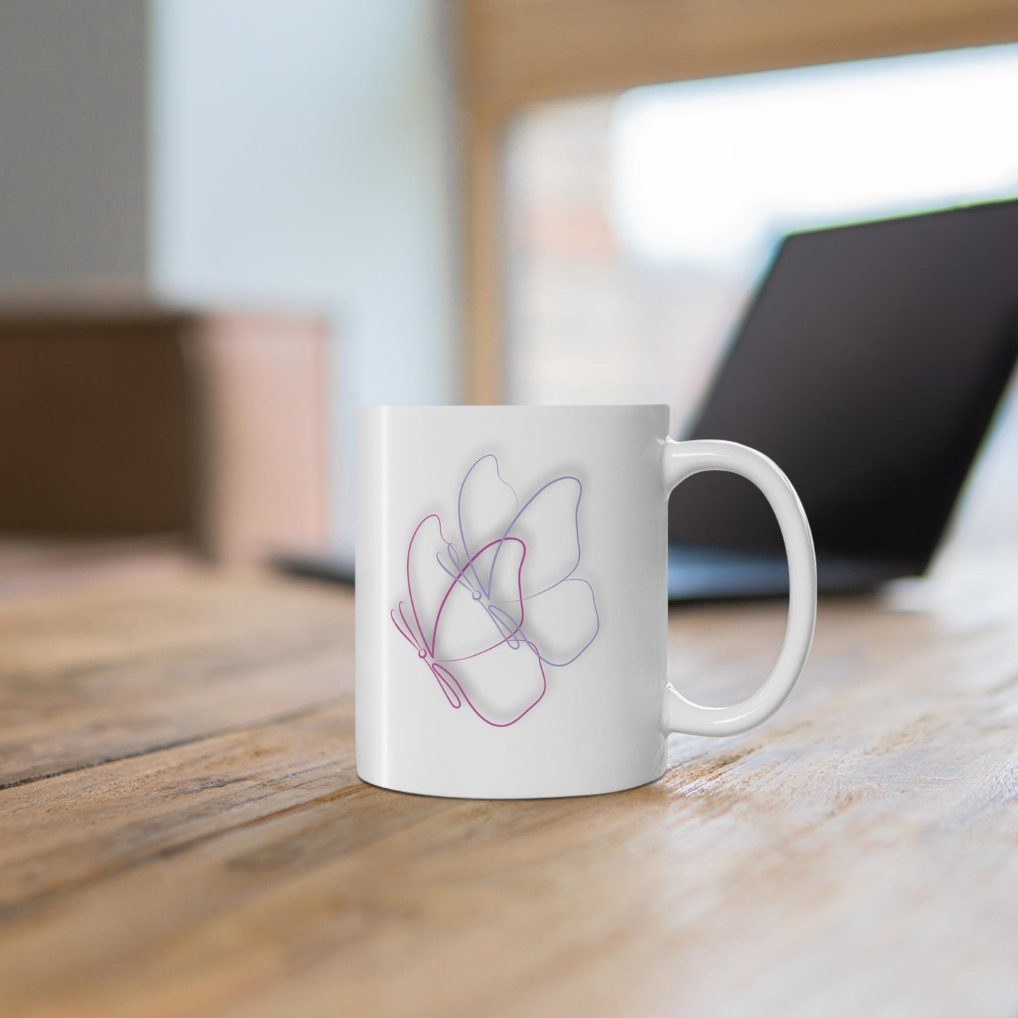 Flower Power Mug - Aesthetic Floral Coffee Cup, Gift for Plant Lovers, Home Decor, Birthday, Mother's Day, Tea Mug, Art Lover's Gift