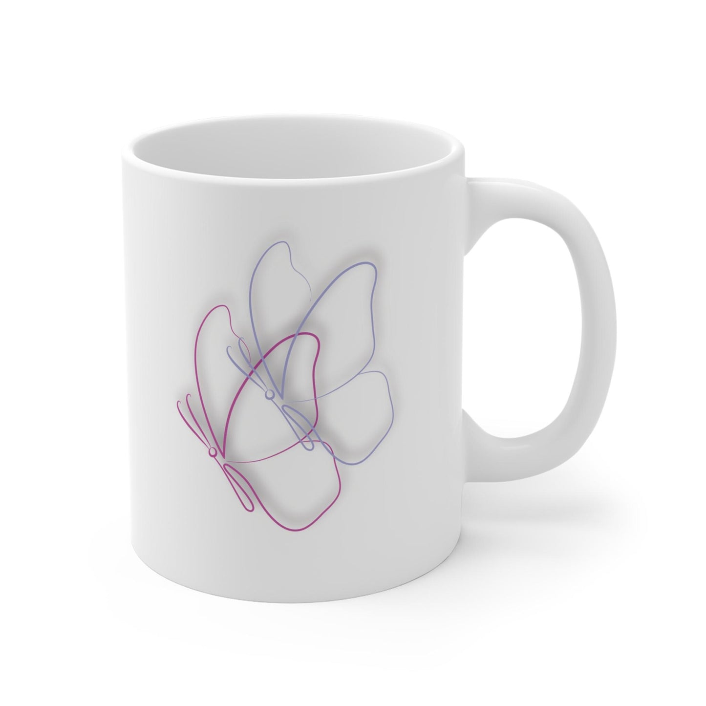 Flower Power Mug - Aesthetic Floral Coffee Cup, Gift for Plant Lovers, Home Decor, Birthday, Mother's Day, Tea Mug, Art Lover's Gift