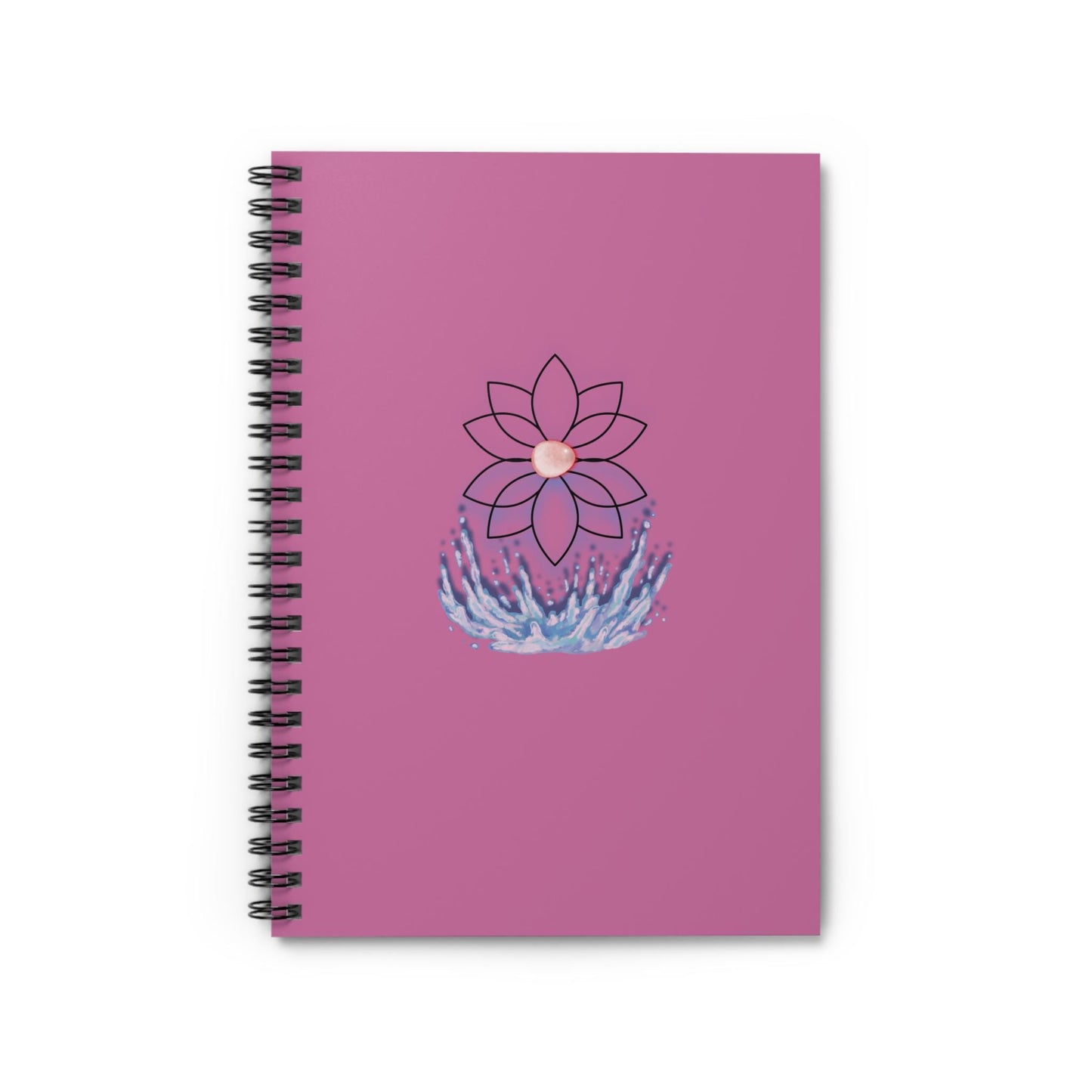Pink Lotus Blossom Spiral Notebook: Floral Journal for Writers