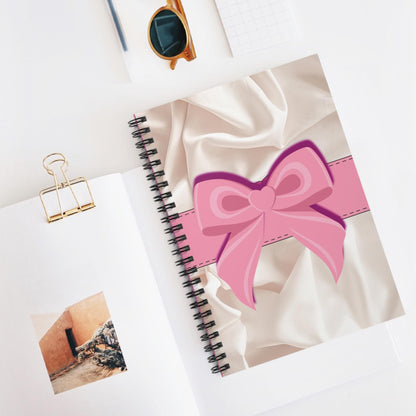 Elegant Bow Spiral Notebook: Ruled Lines for Journaling, Wedding Planning & Daily Notes