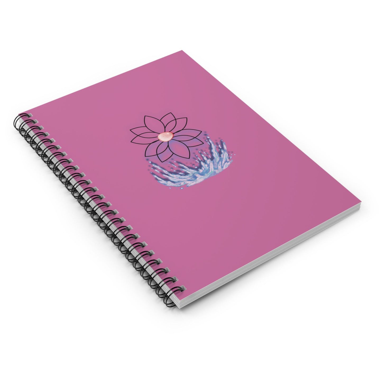 Pink Lotus Blossom Spiral Notebook: Floral Journal for Writers
