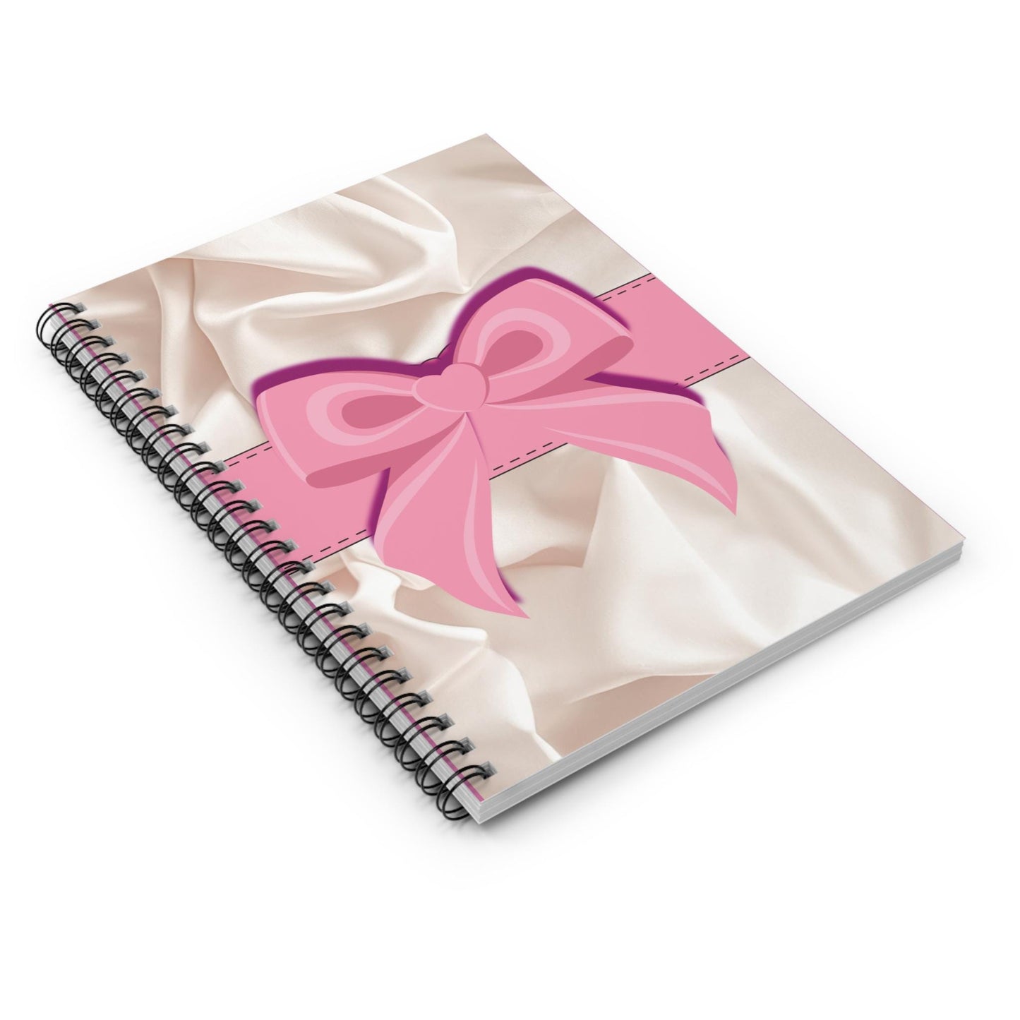 Elegant Bow Spiral Notebook: Ruled Lines for Journaling, Wedding Planning & Daily Notes