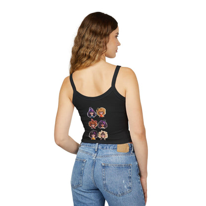 CurliPop Crew Dolls Women's Tank Top, Cute & Quirky Tee, Bandana Flair, Summer Fashion