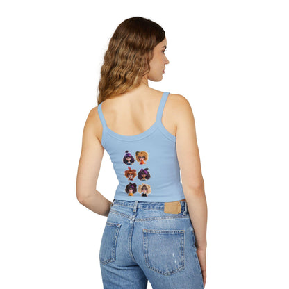 CurliPop Crew Dolls Women's Tank Top, Cute & Quirky Tee, Bandana Flair, Summer Fashion