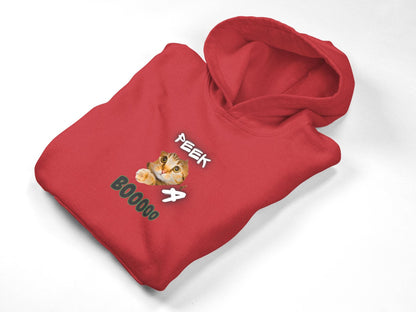 Funny Cat Ghost Halloween Hoodie: Unisex Cozy Sweatshirt