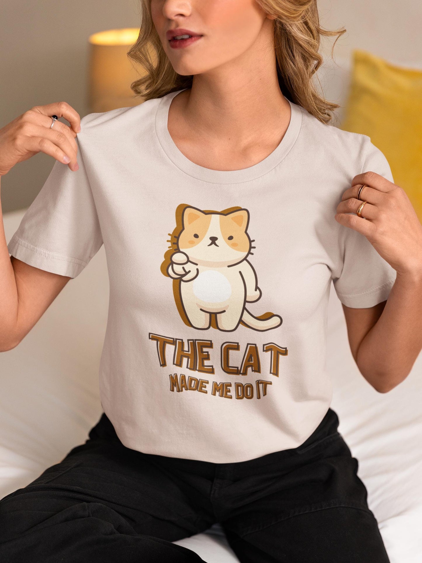 Quirky Cat Lover Boxy Tee: Pigment-Dyed Comfort Shirt