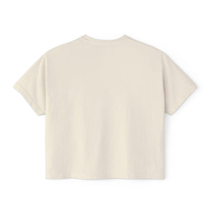 Quirky Cat Lover Boxy Tee: Pigment-Dyed Comfort Shirt