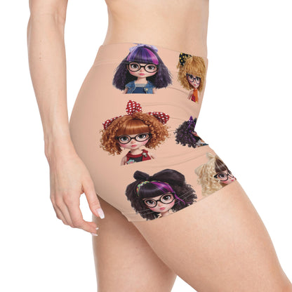 Fun & Playful Women's Shorts: CurliPop Crew - Summer Beach Cover-Up