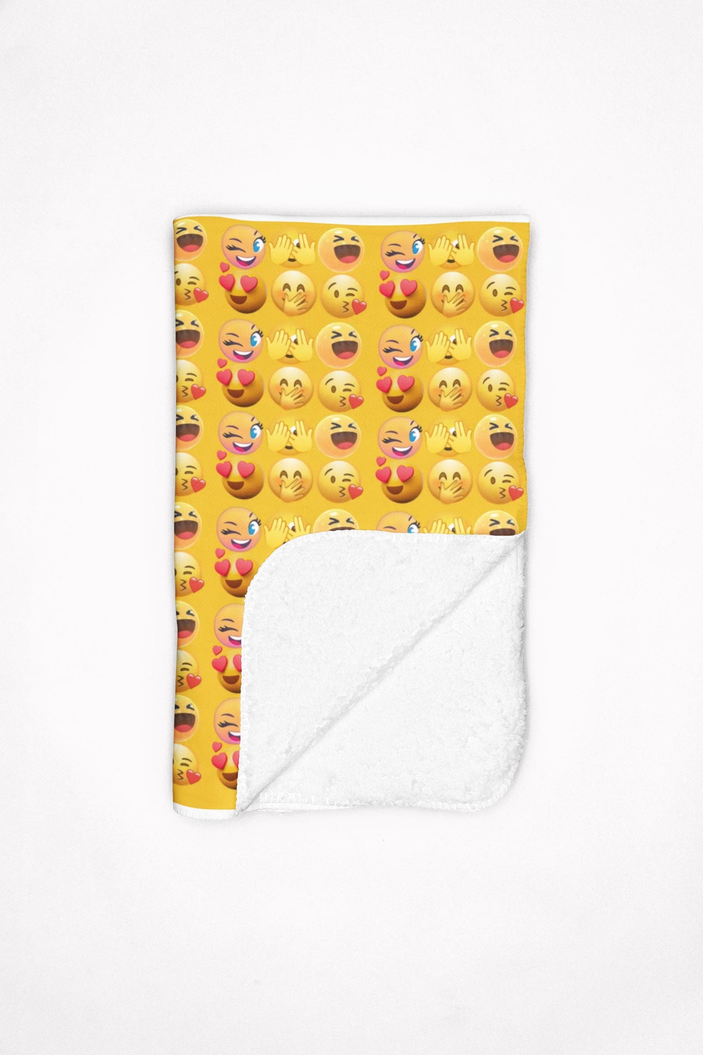 Soft Emoji Sherpa Fleece Throw Blanket: Cozy Plush Decor for Kids, Teens & Dorm Rooms