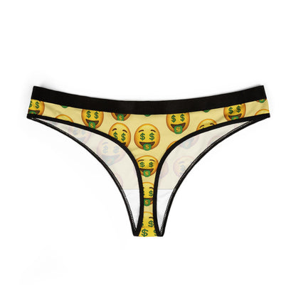 Playful Money Emoji Thong: Kawaii Cheeky Underwear for Fun-Loving Women - Trendy Novelty Gift