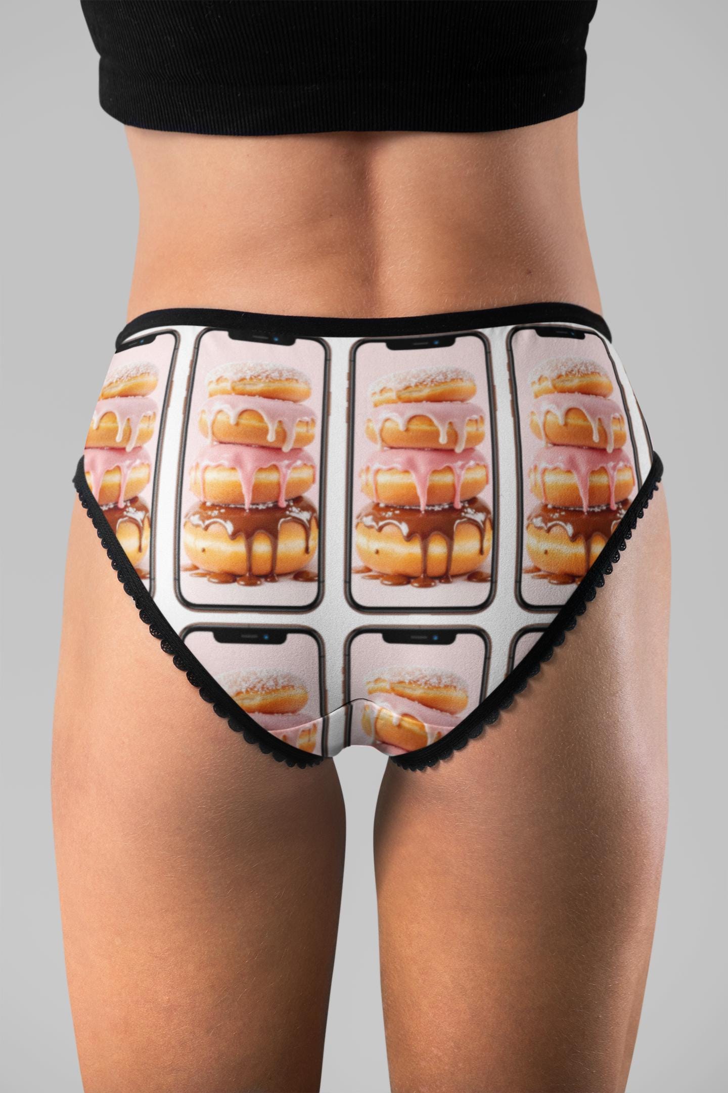 Donut Print Panties: Foodie Novelty Underwear