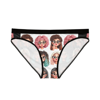 Gen Z Quirky Cartoon Face Panties: Comfy Underwear with High-Res Print for Individuality