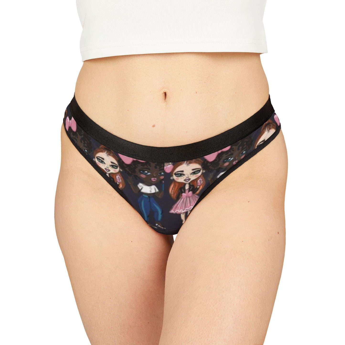 Kawaii Anime BFF Thong - Cheeky Chibi Cartoon Lingerie for Otaku Cosplay Gifts