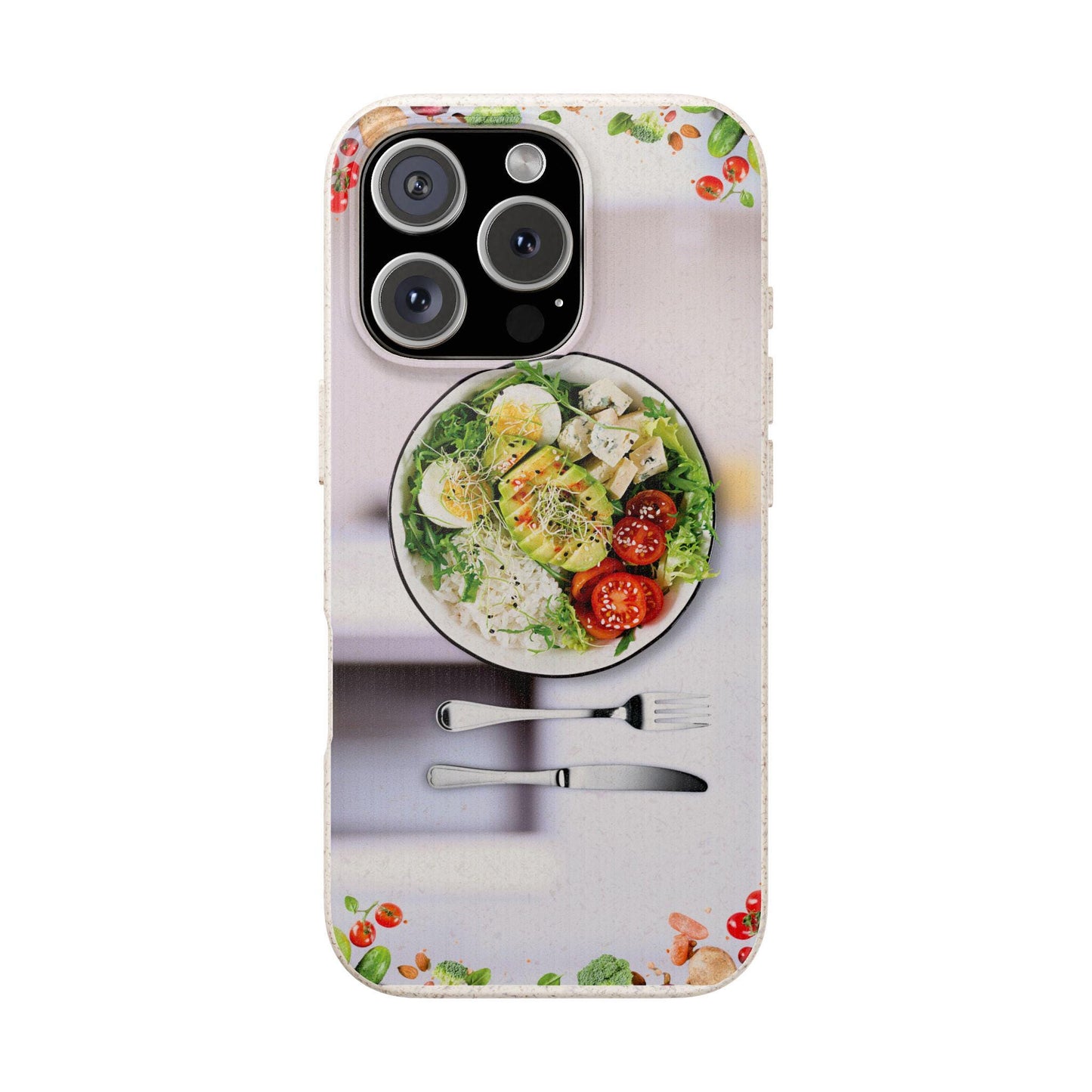 Eco-Friendly Phone Case with Vibrant Salad Design, Biodegradable Cases, Sustainable Gift, Kitchen Lover Accessory, Green Living, [...]