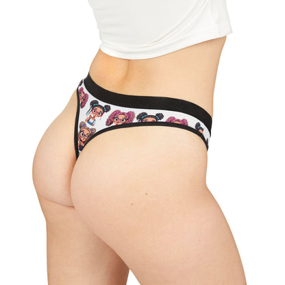 Playful Print Women's Thong: Novelty Character Underwear