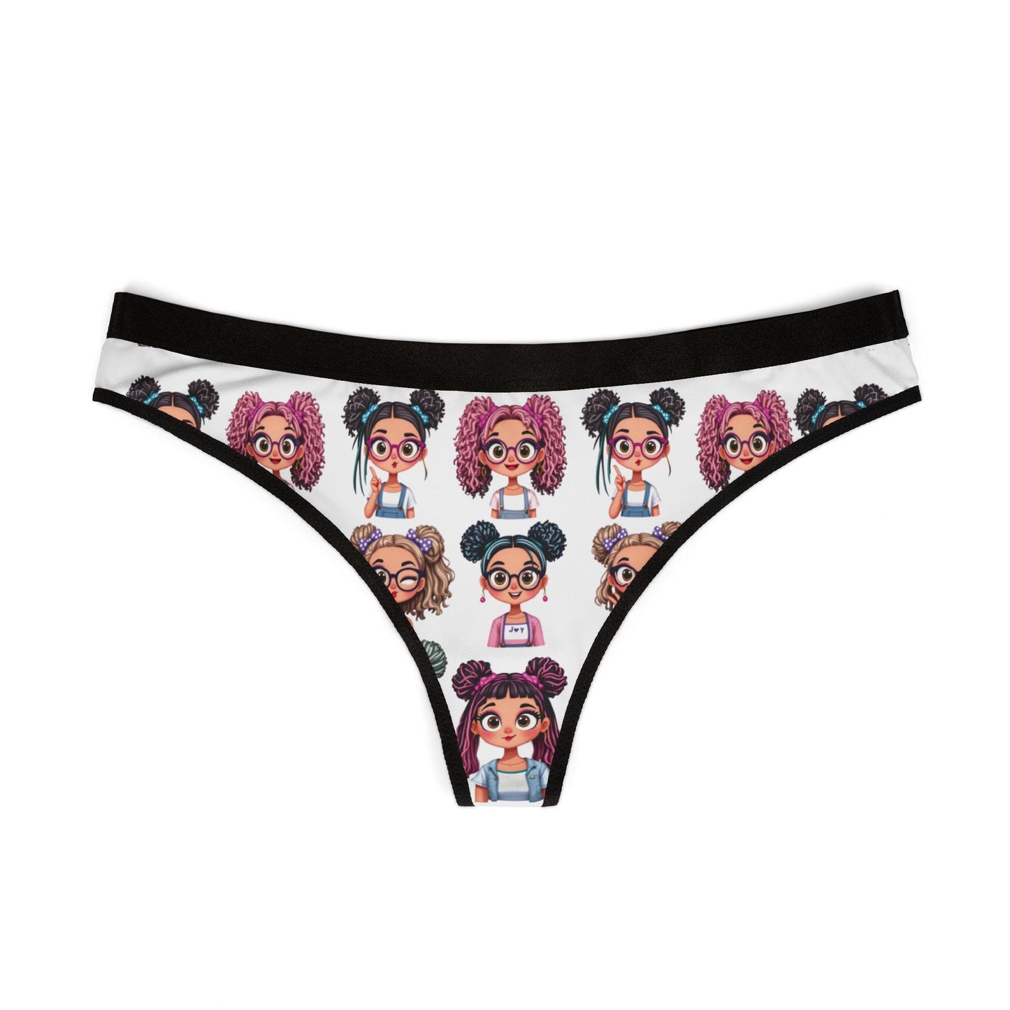 Playful Print Women's Thong: Novelty Character Underwear