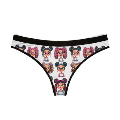 Playful Print Women's Thong: Novelty Character Underwear
