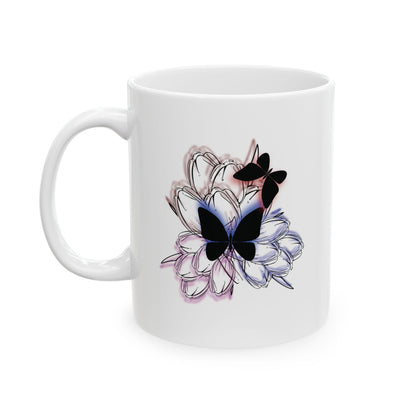 Bohemian Floral Ceramic Coffee Mug - Gift for Coffee Lovers