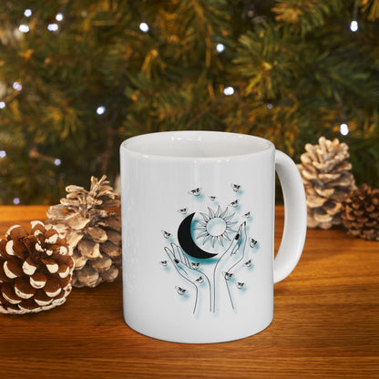 Floral Ceramic Coffee Mug: Vibrant Colors, Glossy Finish - 11oz/15oz