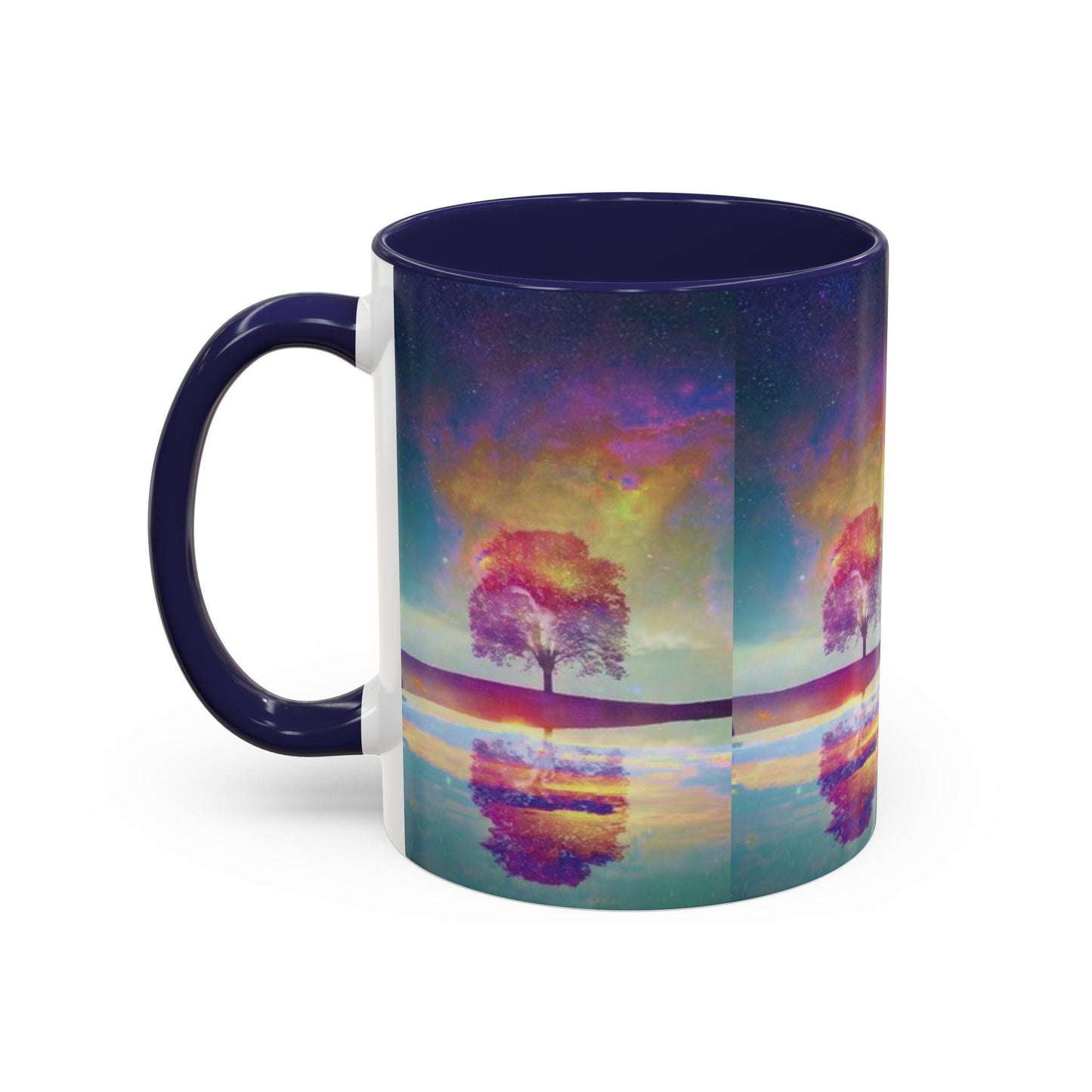Cosmic Aurora Borealis Galaxy Ceramic Mug: Celestial Night Sky Coffee Cup for Space Enthusiasts
