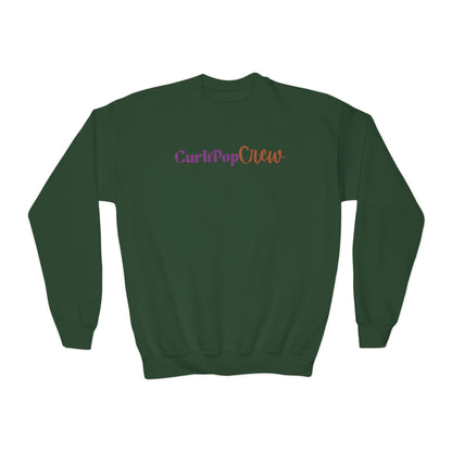 CurliPop Crew Kids Sweatshirt: Curly Hair Dolls, Nerdy Fashion