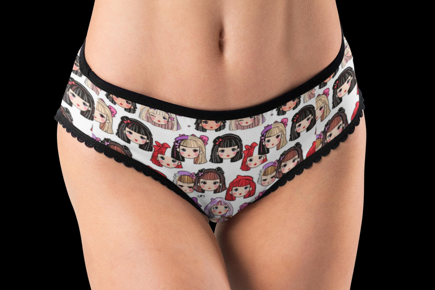 Anime Girl Panties, Thong, Cute Kawaii Seamless Underwear
