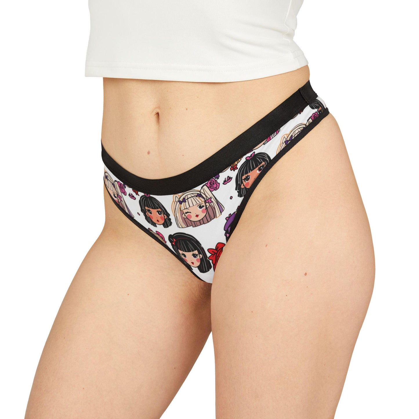Anime Girl Panties, Thong, Cute Kawaii Seamless Underwear