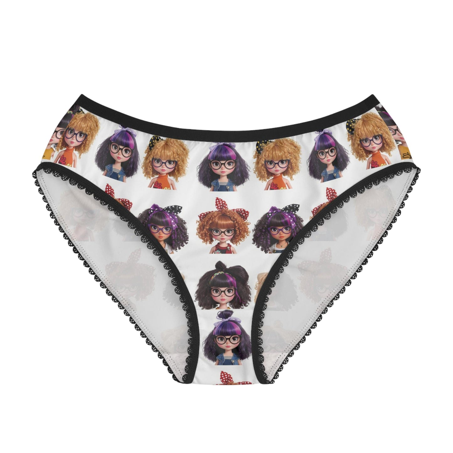 CurliPop Crew Briefs: Kawaii Nerdy Girl Underwear