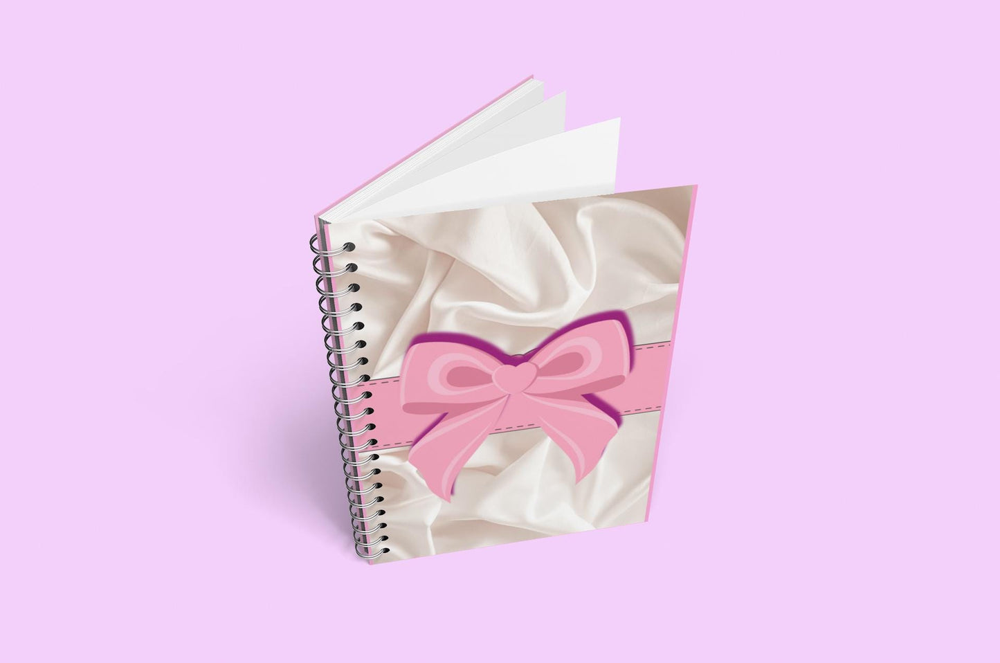 Elegant Bow Spiral Notebook: Ruled Lines for Journaling, Wedding Planning & Daily Notes