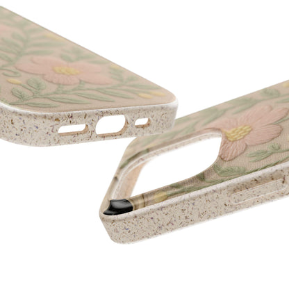 Eco-Friendly Floral Phone Case, Sustainable Phone Cover, Nature-Inspired Tech Accessory, Biodegradable Case for Nature Lovers, Gift for Her