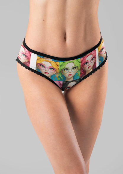 Vibrant AOP Panties: Stylish Everyday Lingerie, Bold Fashion Statement, Unique Gift for Her