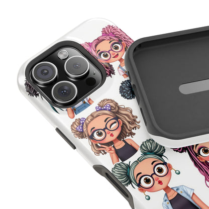 Artistic Girly Phone Covers: Personalized Magnetic Tough Cases for Trendy Tech Accessories