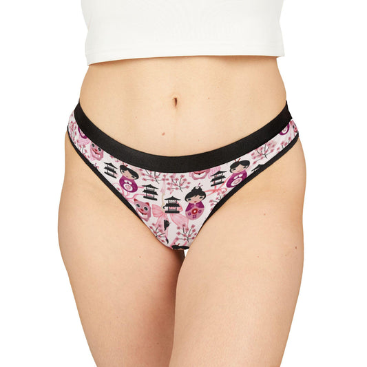 Anime Kawaii Thong for Women Cherry Blossom Harajuku Panties, Cute Gift for Her