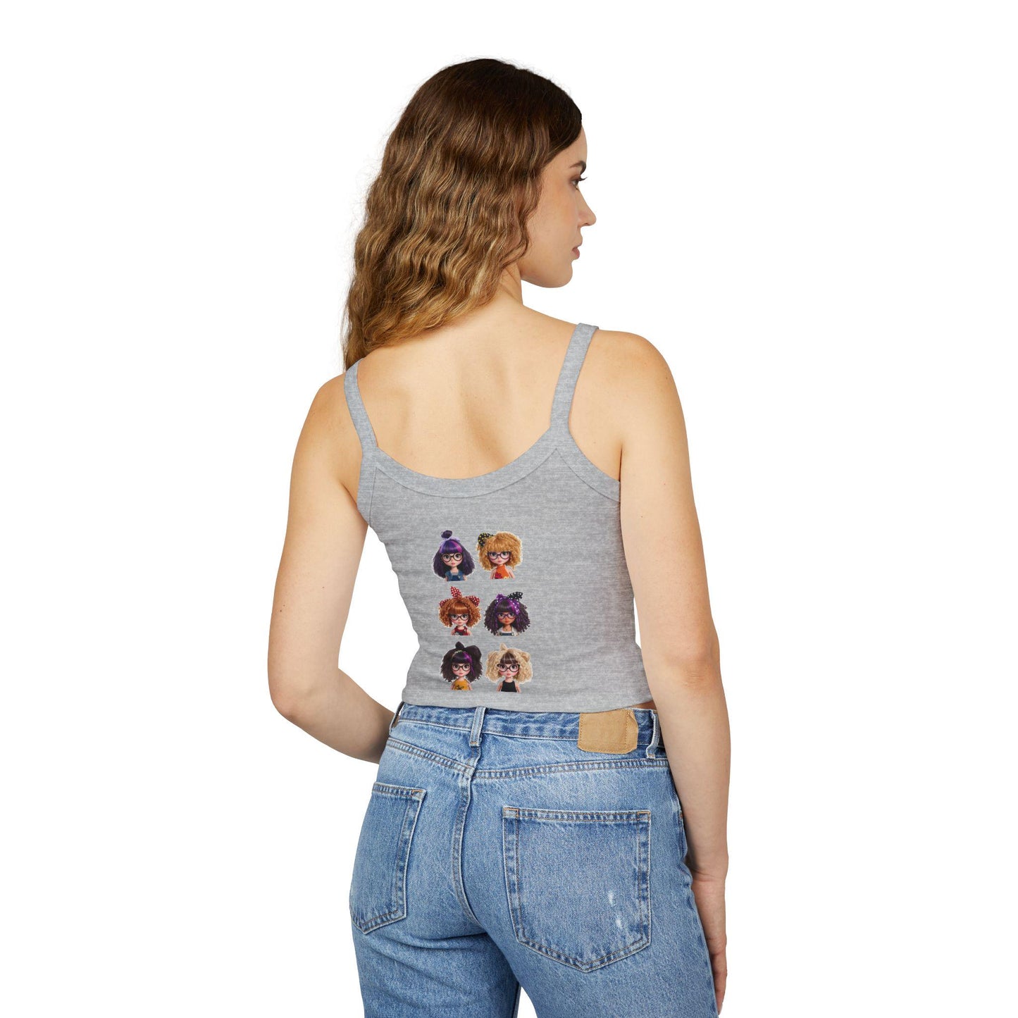 CurliPop Crew Dolls Women's Tank Top, Cute & Quirky Tee, Bandana Flair, Summer Fashion