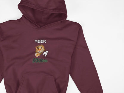 Funny Cat Ghost Halloween Hoodie: Unisex Cozy Sweatshirt