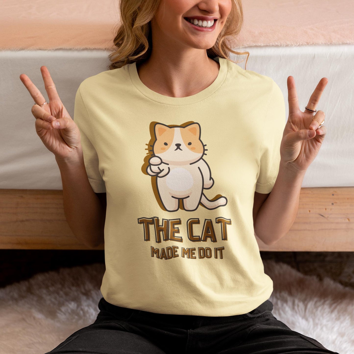 Quirky Cat Lover Boxy Tee: Pigment-Dyed Comfort Shirt