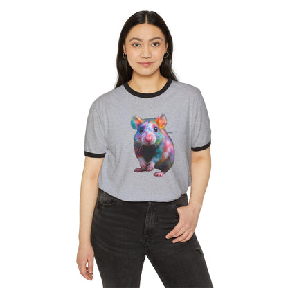 Colorful Mouse Ringer T-Shirt: Fun Graphic Cotton Tee