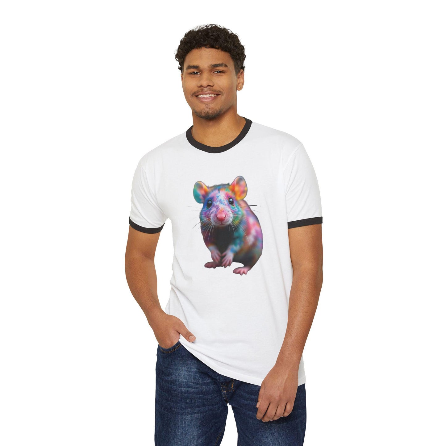 Colorful Mouse Ringer T-Shirt: Fun Graphic Cotton Tee