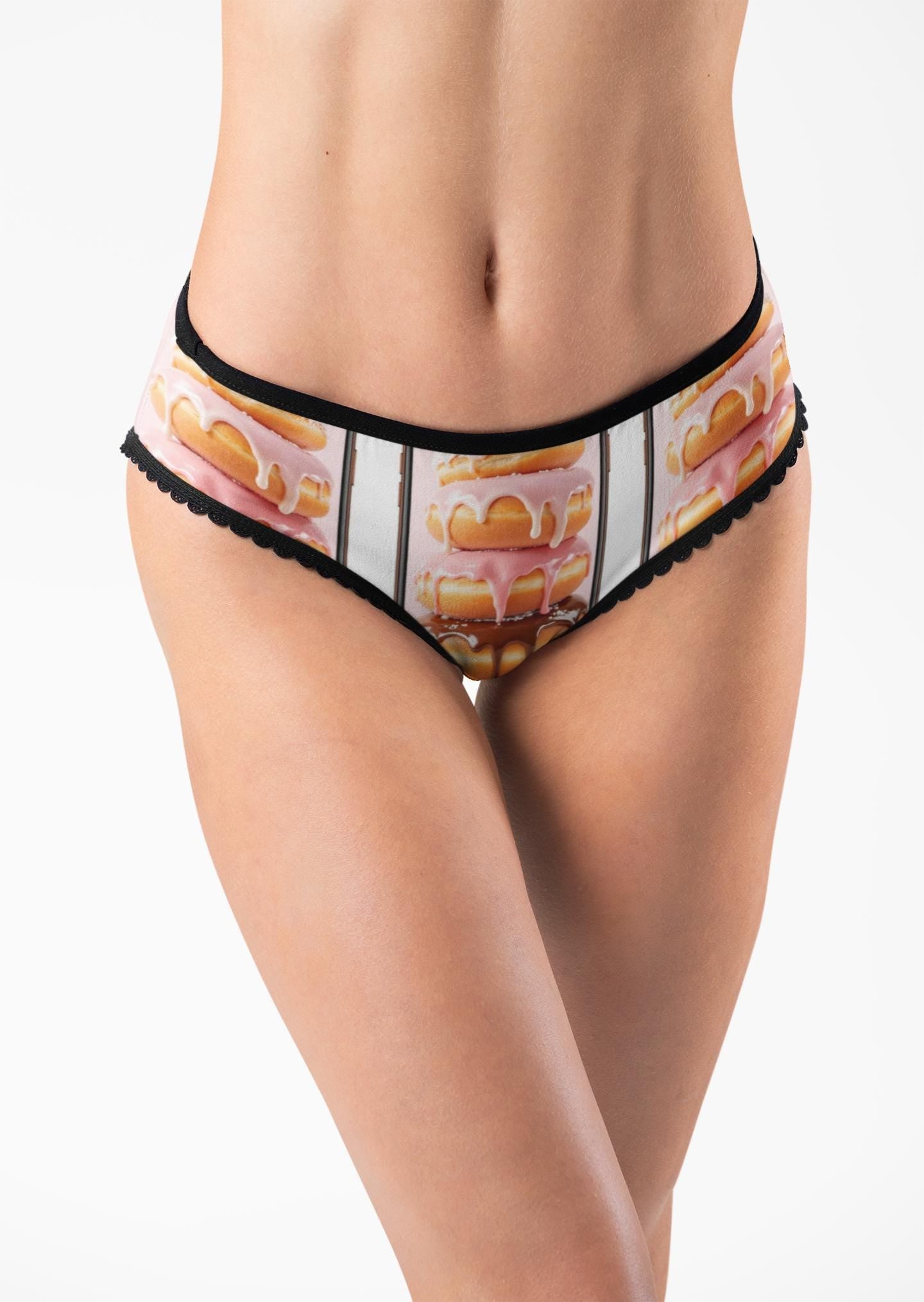 Donut Print Panties: Foodie Novelty Underwear